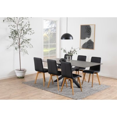 Czarny stół ceramiczny Nivea 200 x 100