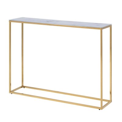 Złota elegancka konsola 110 Marbel
