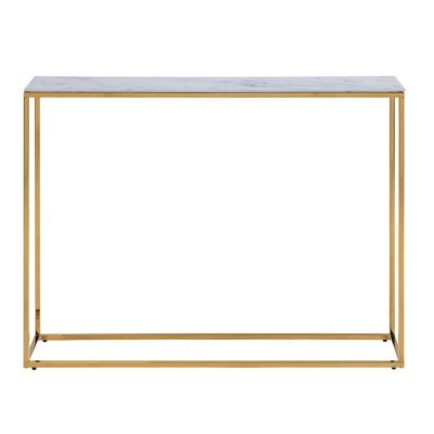 Złota elegancka konsola 110 Marbel