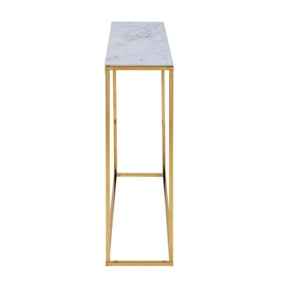Złota elegancka konsola 110 Marbel
