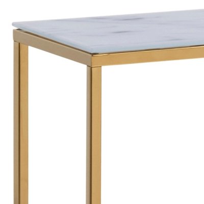 Złota elegancka konsola 110 Marbel