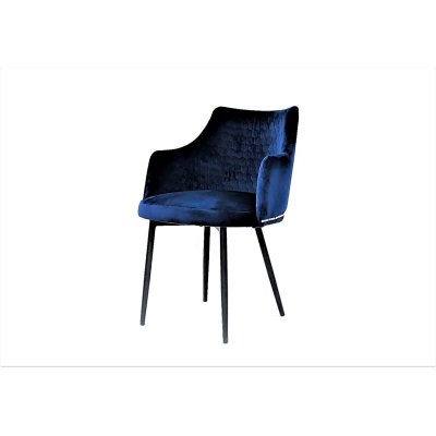 Designerskie krzesło Glam tapicerowane z kołatką
