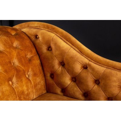 Welurowy szezlong Luxury musztardowy