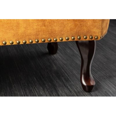 Welurowy szezlong Luxury musztardowy