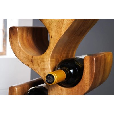 Stojak na wino Modern z litego drewna