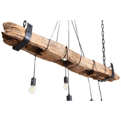 Industrialna drewniana lampa wisząca Ibiza 152 cm