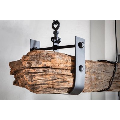 Industrialna drewniana lampa wisząca Ibiza 152 cm