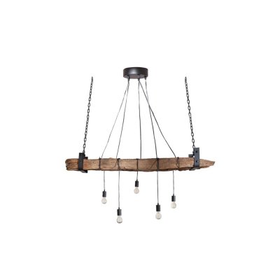 Industrialna drewniana lampa wisząca Ibiza 152 cm