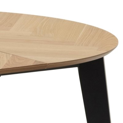 Okrągły dębowy stół Livia rozkładany 120-200