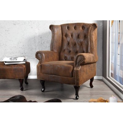 Fotel Big Luxury Natural – klasyczny fotel Chesterfield z ekoskóry Modo4u