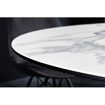 Biały ceramiczny stół okrągły 120 Karen