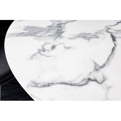 Biały ceramiczny stół okrągły 120 Karen