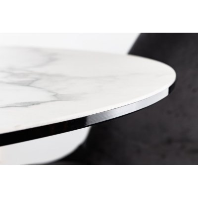 Biały ceramiczny stół okrągły 120 Karen