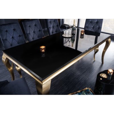 Czarny elegancki stół Barocco 180