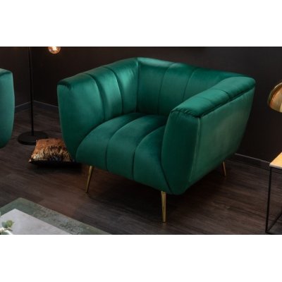 Welurowy wygodny fotel Montreal do salonu
