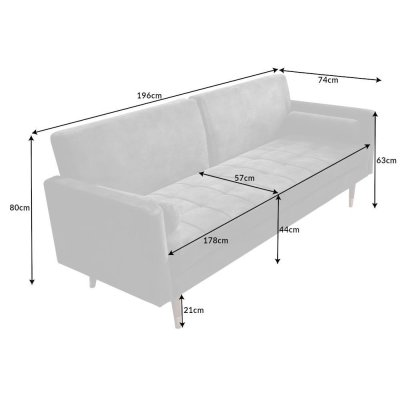 Szara rozkładana sofa Palermo