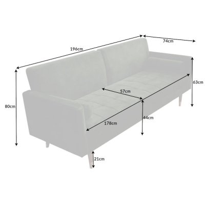 Zielona sofa Palermo z funkcją spania