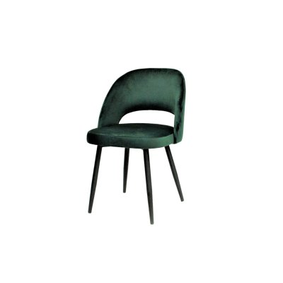 Tapicerowane krzesło Dubai z czarnymi nogami