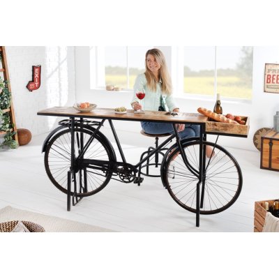 Stół barowy Bicycle 195 drewno mango