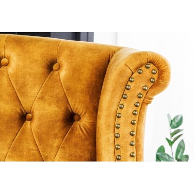 Elegancki fotel Luxury musztardowy
