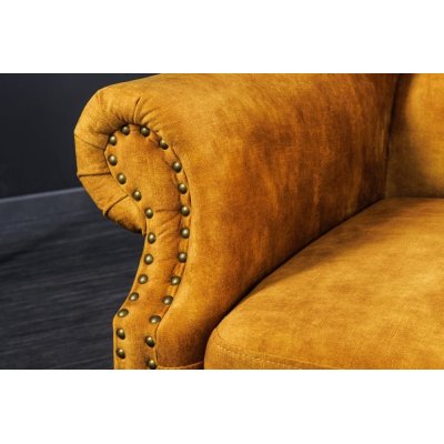 Elegancki fotel Luxury musztardowy