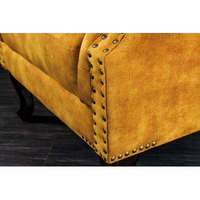 Elegancki fotel Luxury musztardowy
