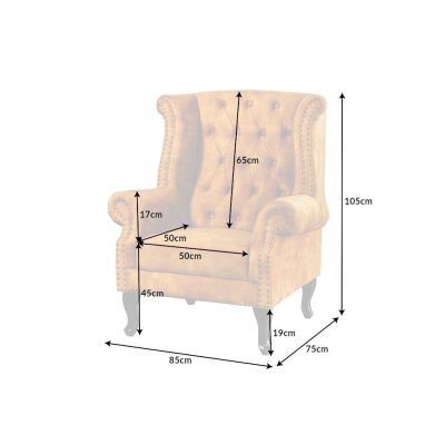 Elegancki fotel Luxury musztardowy