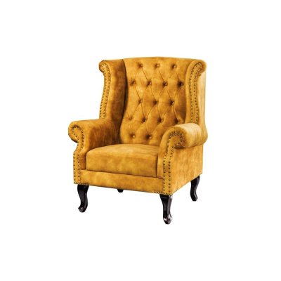 Elegancki fotel Luxury musztardowy