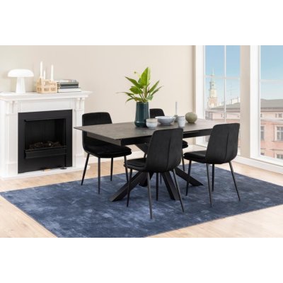Czarny ceramiczny stół rozkładany Nivea 168x210
