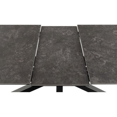 Czarny ceramiczny stół rozkładany Nivea 168x210