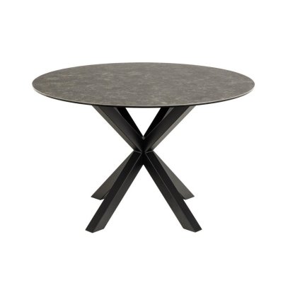 Okrągły stół ceramiczny Nivea 119 cm czarny do jadalni