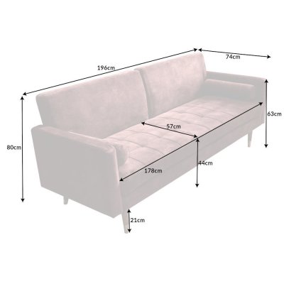 Wygodna sofa rozkładana Palermo 196