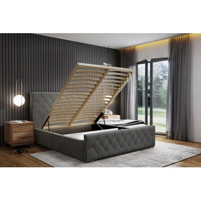 Eleganckie łóżko tapicerowane Diament 160x200