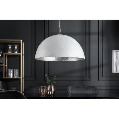 Lampa wisząca Unique biało srebrna 50