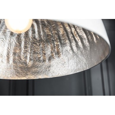 Lampa wisząca Unique biało srebrna 50