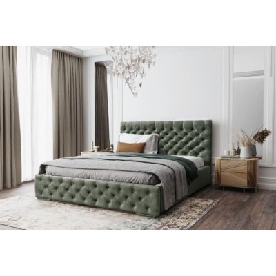 Pikowane łóżko Victoria 160x200 styl Chesterfield