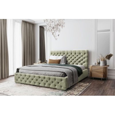Pikowane łóżko Victoria 160x200 styl Chesterfield
