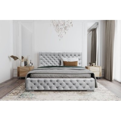 Pikowane łóżko Victoria 160x200 styl Chesterfield