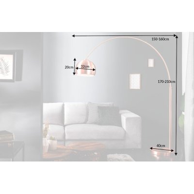 Lampa Big miedziana podłogowa