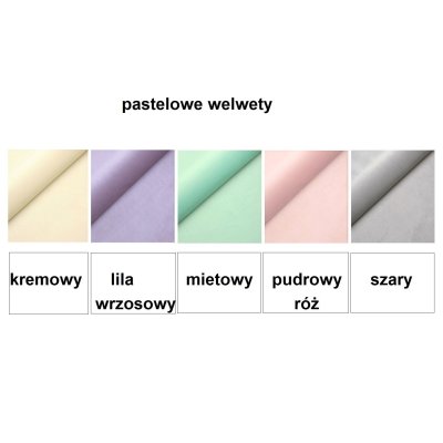 Pastelowe zasłony marszczone na taśmie z welwetu