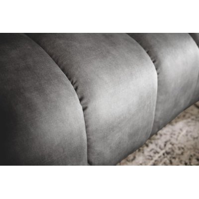 Szara welurowa sofa Montreal 3 osobowa