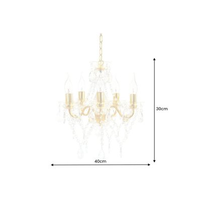 Elegancka lampa wisząca 5 ramienna