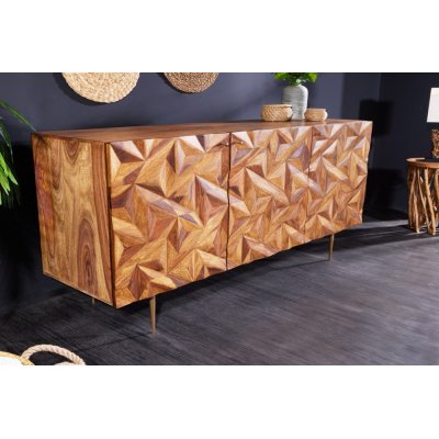 Komoda Garda 145 sheesham 3D złoto nogi