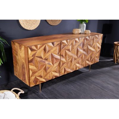 Komoda Garda 145 sheesham 3D złoto nogi