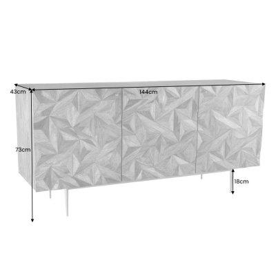Komoda Garda 145 sheesham 3D złoto nogi