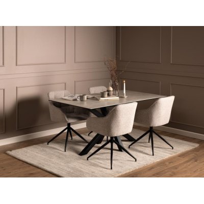 Ceramiczny stół Nivea 160 – szary beton do jadalni