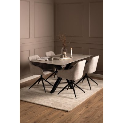 Ceramiczny stół Nivea 160 – szary beton do jadalni