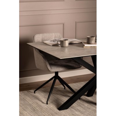 Ceramiczny stół Nivea 160 – szary beton do jadalni