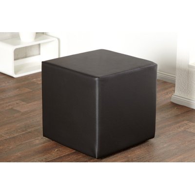 Pufa Classic Skóra Czarna taboret