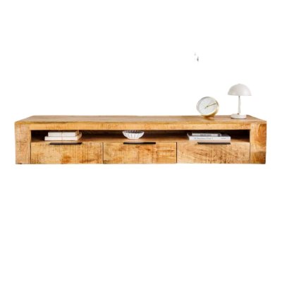 Drewniana ścienna szafka RTV Multi Mango 160 cm –  mebel pod TV Modo4u